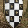 Epic Armoury LARP Geblokt Schild Wit/zwart/goud -Game Promotie Winkel larp geblokt schild wit zwart goud