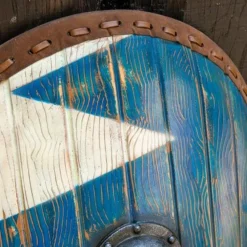 Epic Armoury LARP Normandisch Schild Blauw-wit -Game Promotie Winkel larp normandisch schild blauw wit 2