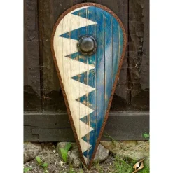 Epic Armoury LARP Normandisch Schild Blauw-wit -Game Promotie Winkel larp normandisch schild blauw wit 5
