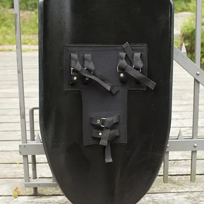 Epic Armoury LARP Ridderschild Zwart/rood 4 Epic Armoury LARP Ridderschild Zwart/rood - Afbeelding 2