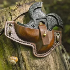 Epic Armoury LARP Tornado Shuriken Met Houder, Bruin