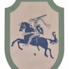 Speelgoedschild Riddertoernooi, Groen-blauw -Game Promotie Winkel speelgoedschild riddertoernooi groen blauw