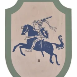 Speelgoedschild Riddertoernooi, Groen-blauw